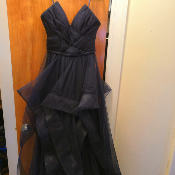 basix black label cascade gown